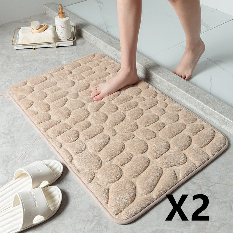 MemoryStone - Embossed Non-slip Bath Mat