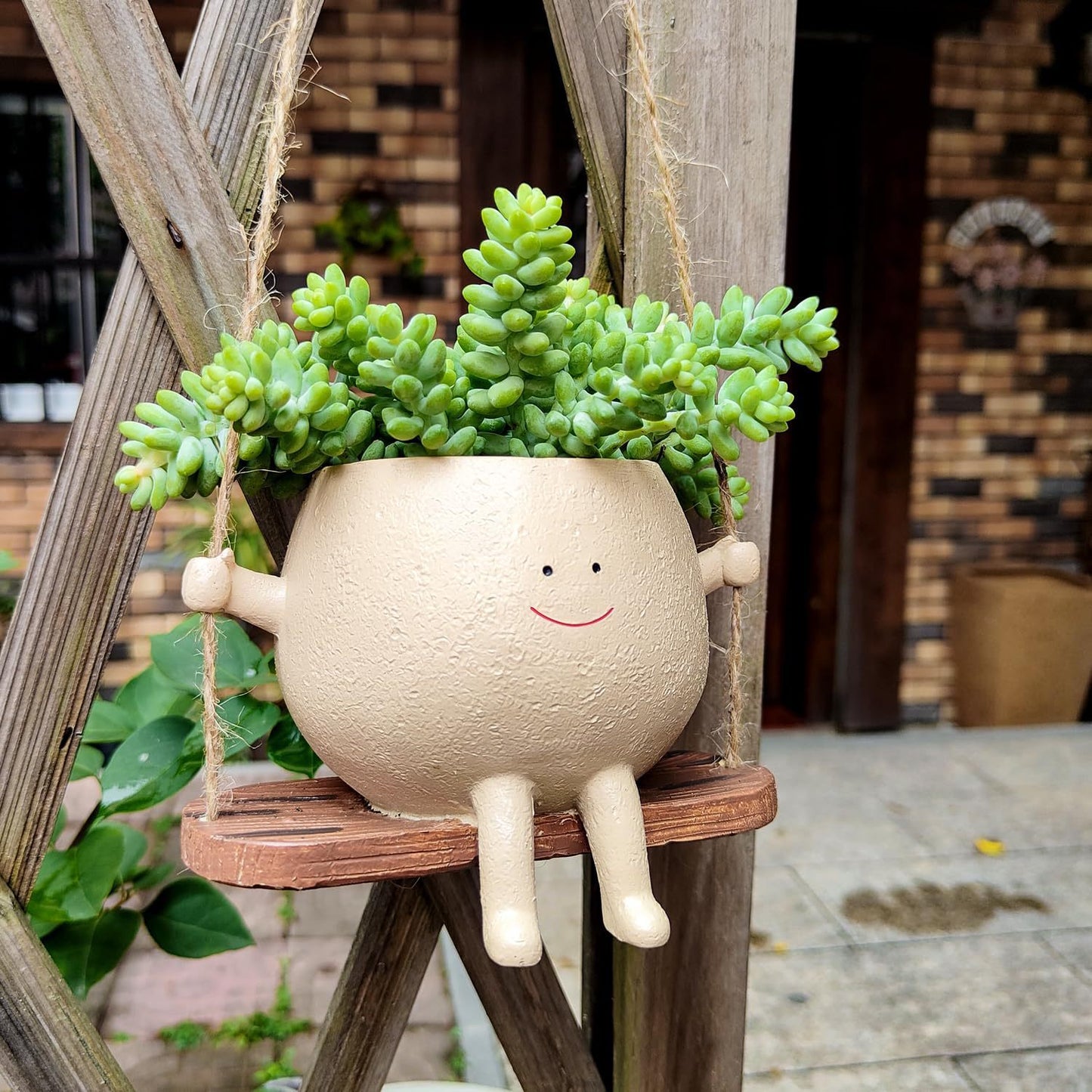 SwingBloom - Smiling Face Hanging Planter