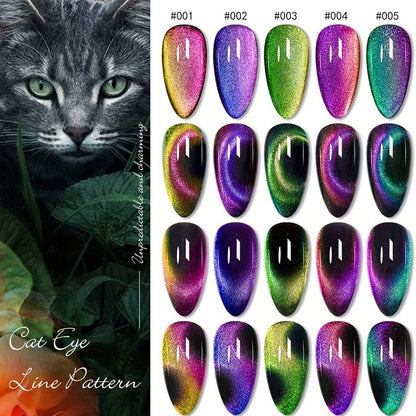 PoshPaws - Reflective Cat Magnetic Gel Nail Polish Set