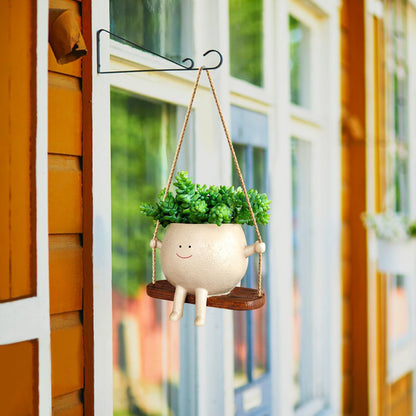 SwingBloom - Smiling Face Hanging Planter