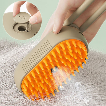 SteamSleek - 3 In 1 Spray & Shine Pet Steamy Hair Removal Comb Massager