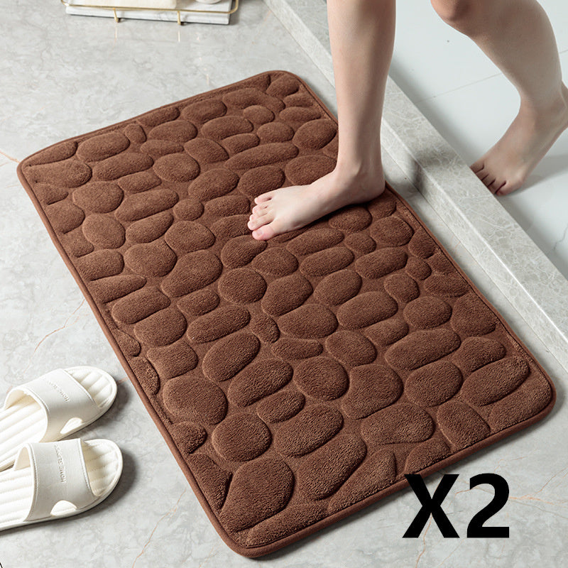 MemoryStone - Embossed Non-slip Bath Mat