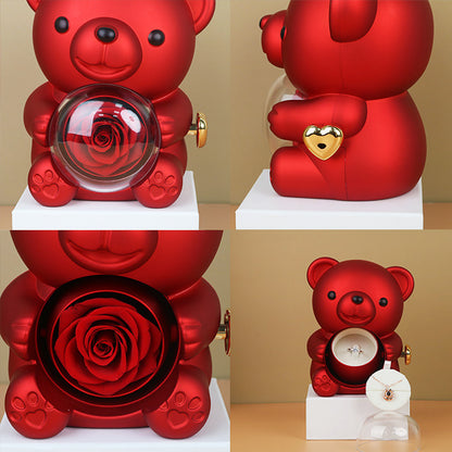 BearyRose - Eternal Rose Bear & Necklace Gift Set