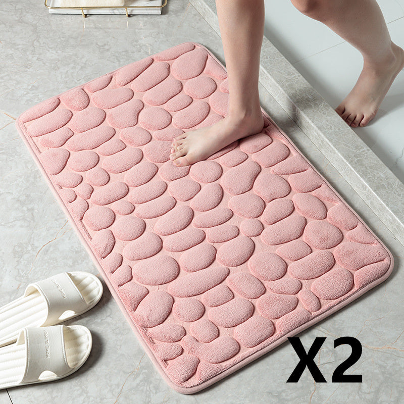 MemoryStone - Embossed Non-slip Bath Mat