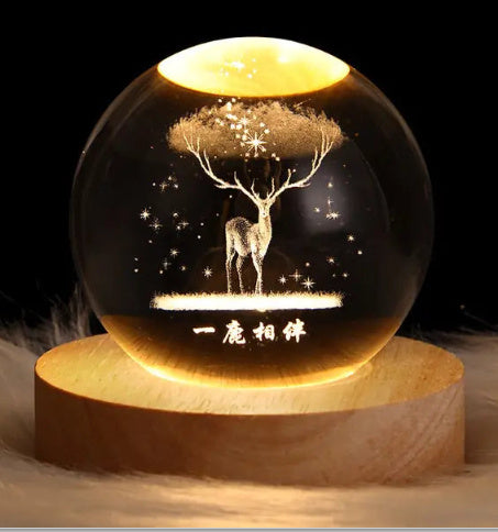 StellarGlow - 3D Crystal Galaxy Night Lamp