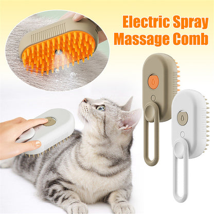 SteamSleek - 3 In 1 Spray & Shine Pet Steamy Hair Removal Comb Massager