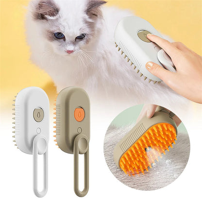 SteamSleek - 3 In 1 Spray & Shine Pet Steamy Hair Removal Comb Massager