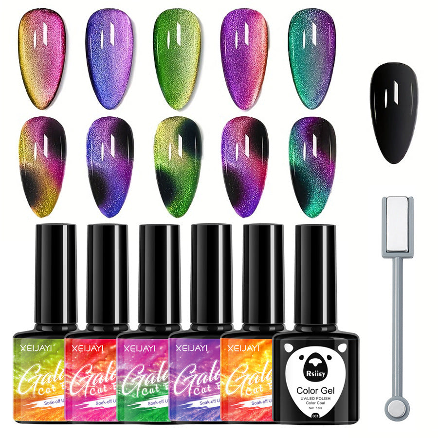 PoshPaws - Reflective Cat Magnetic Gel Nail Polish Set