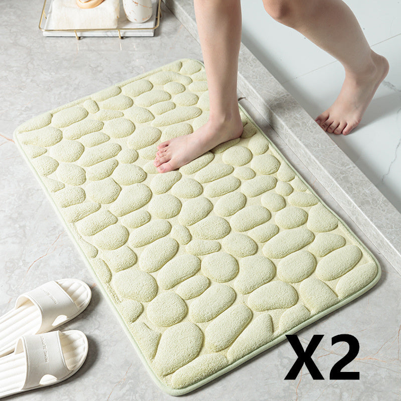 MemoryStone - Embossed Non-slip Bath Mat