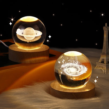 StellarGlow - 3D Crystal Galaxy Night Lamp