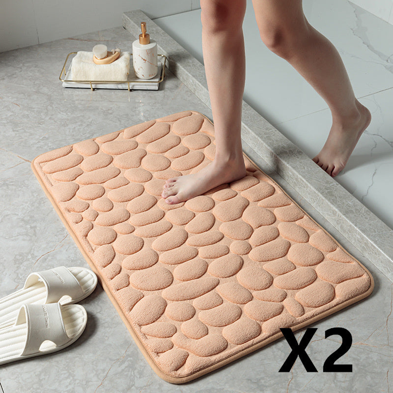 MemoryStone - Embossed Non-slip Bath Mat