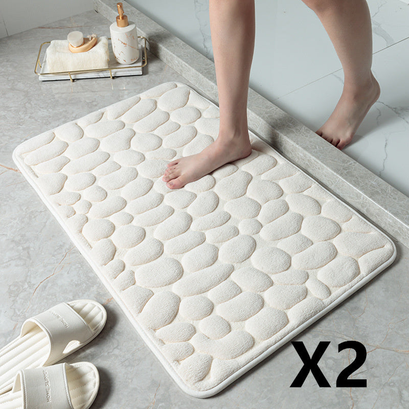 MemoryStone - Embossed Non-slip Bath Mat