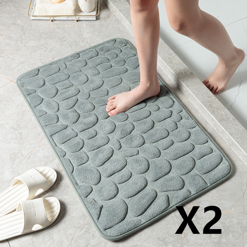 MemoryStone - Embossed Non-slip Bath Mat