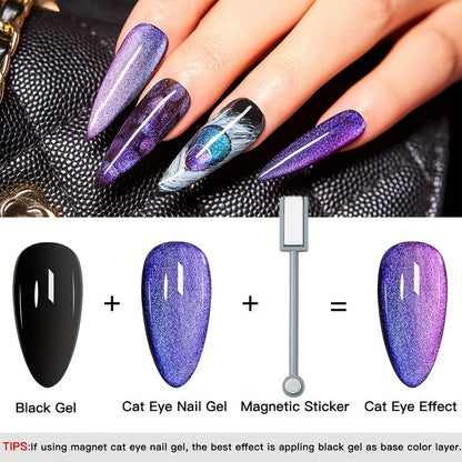 PoshPaws - Reflective Cat Magnetic Gel Nail Polish Set