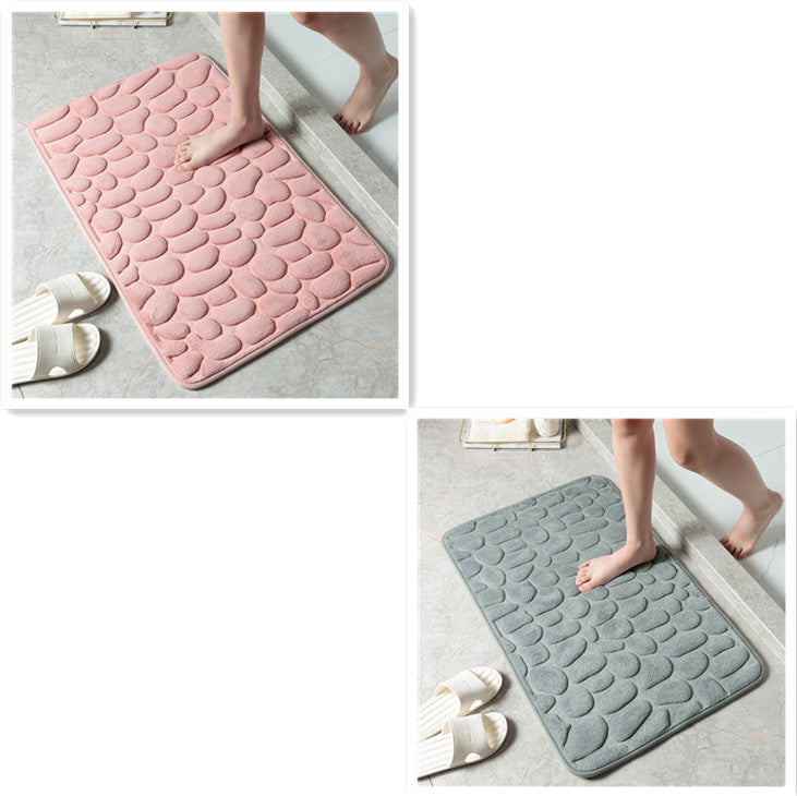 MemoryStone - Embossed Non-slip Bath Mat