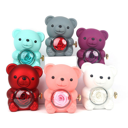 BearyRose - Eternal Rose Bear & Necklace Gift Set