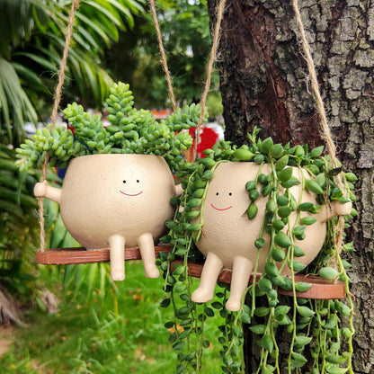 SwingBloom - Smiling Face Hanging Planter