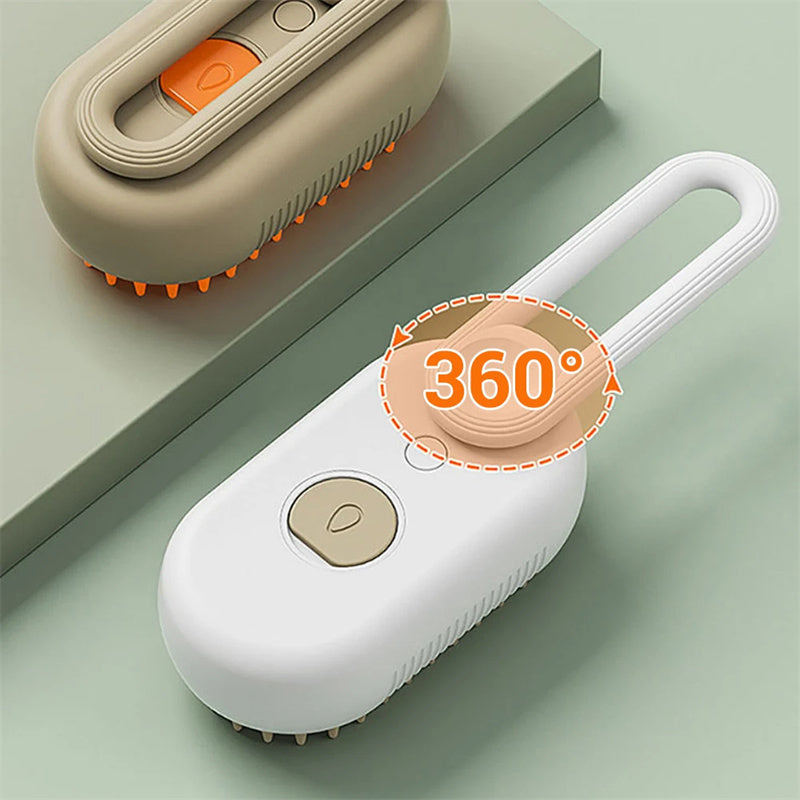 SteamSleek - 3 In 1 Spray & Shine Pet Steamy Hair Removal Comb Massager